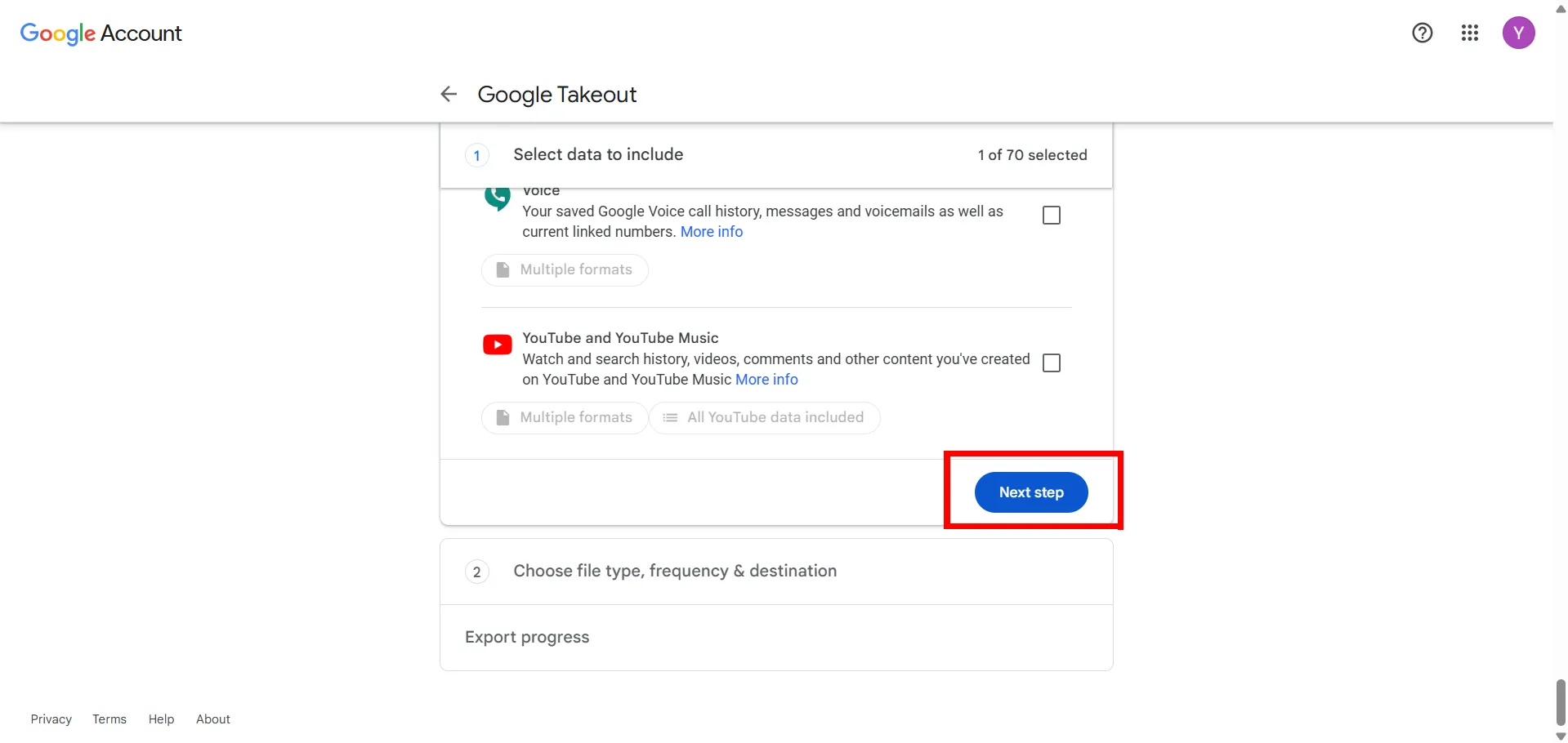 Which data you export